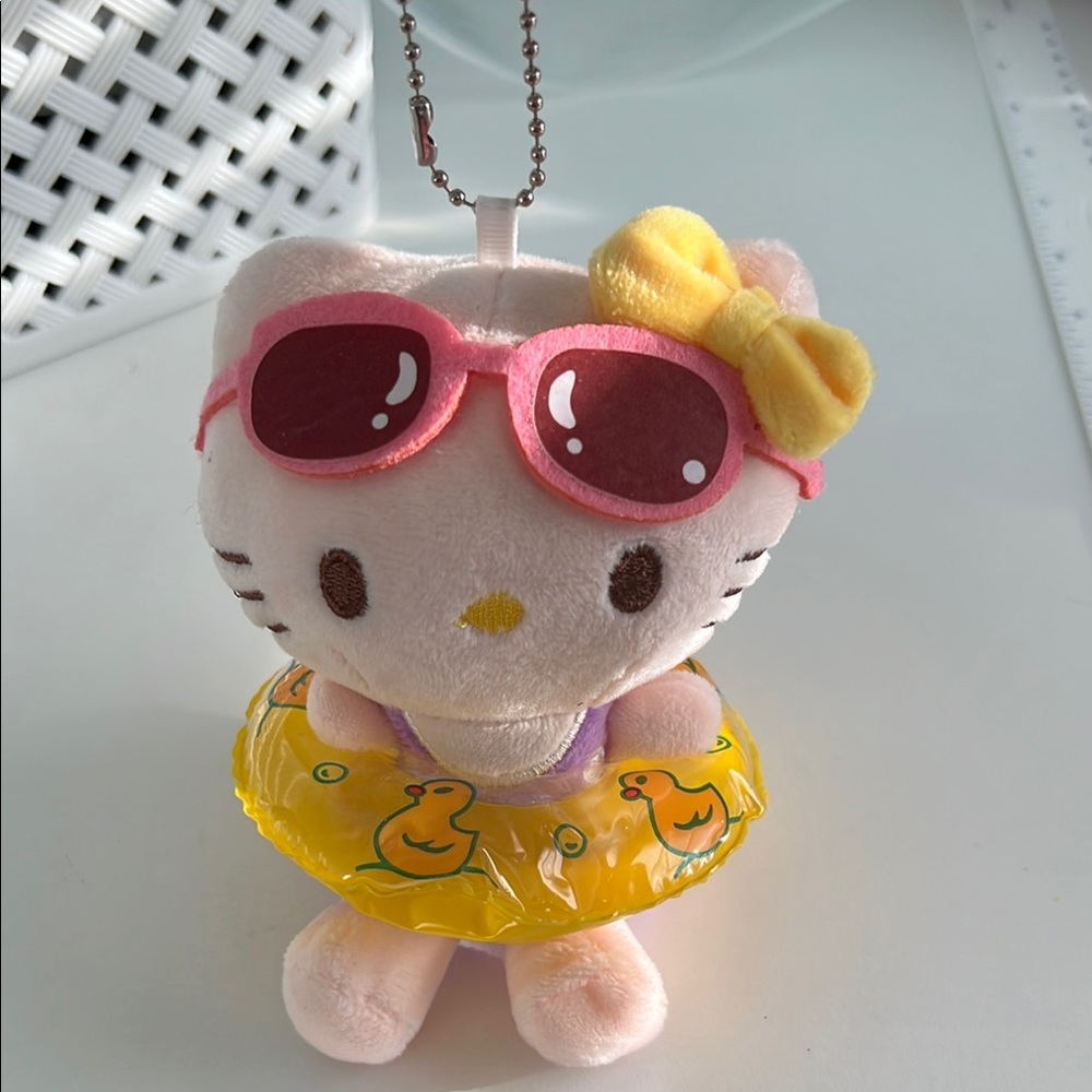 Hello Kitty Pink and Yellow Stuffed Animal Accessory